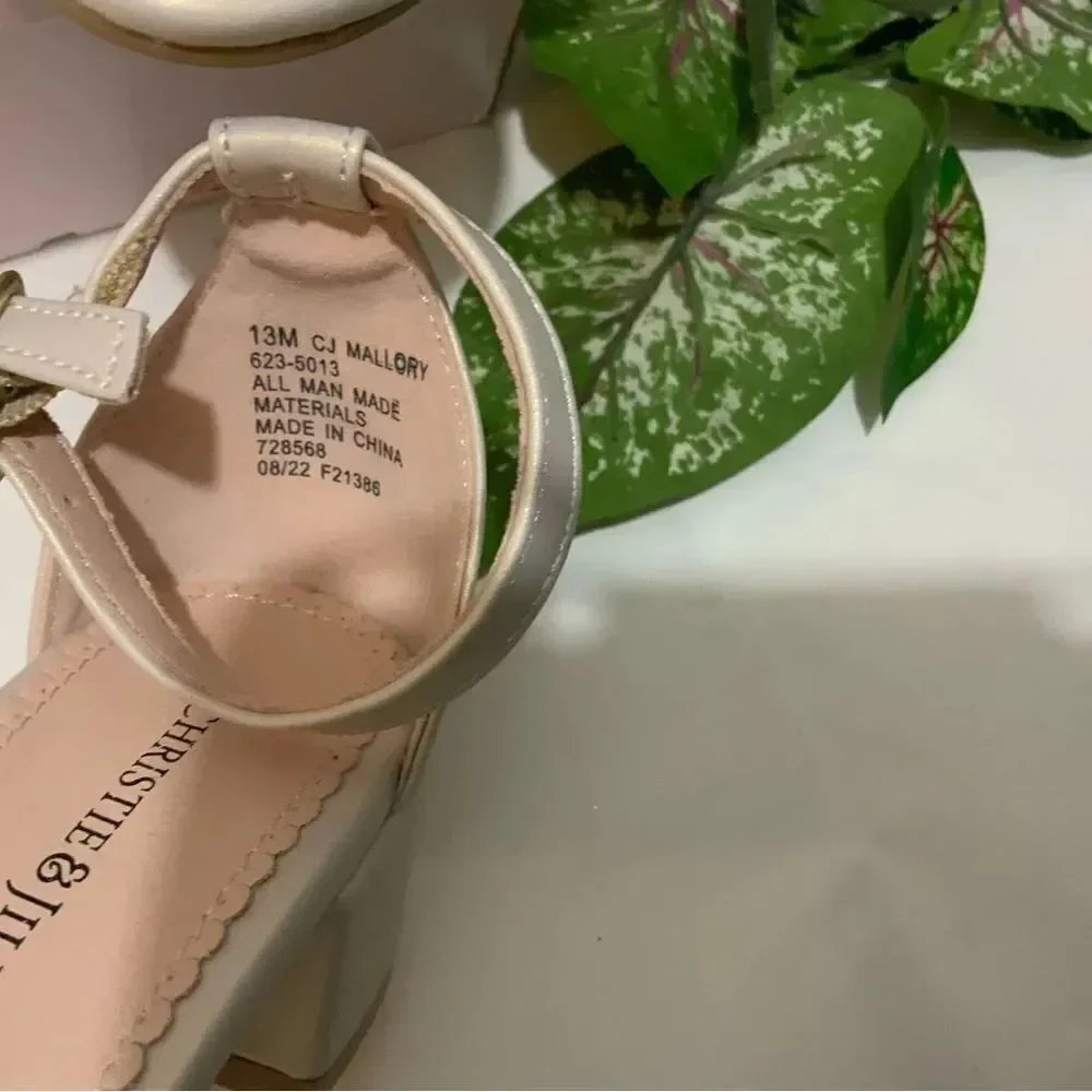 Christie & Jill Little & Big Girls Mallory Block Heel Pumps